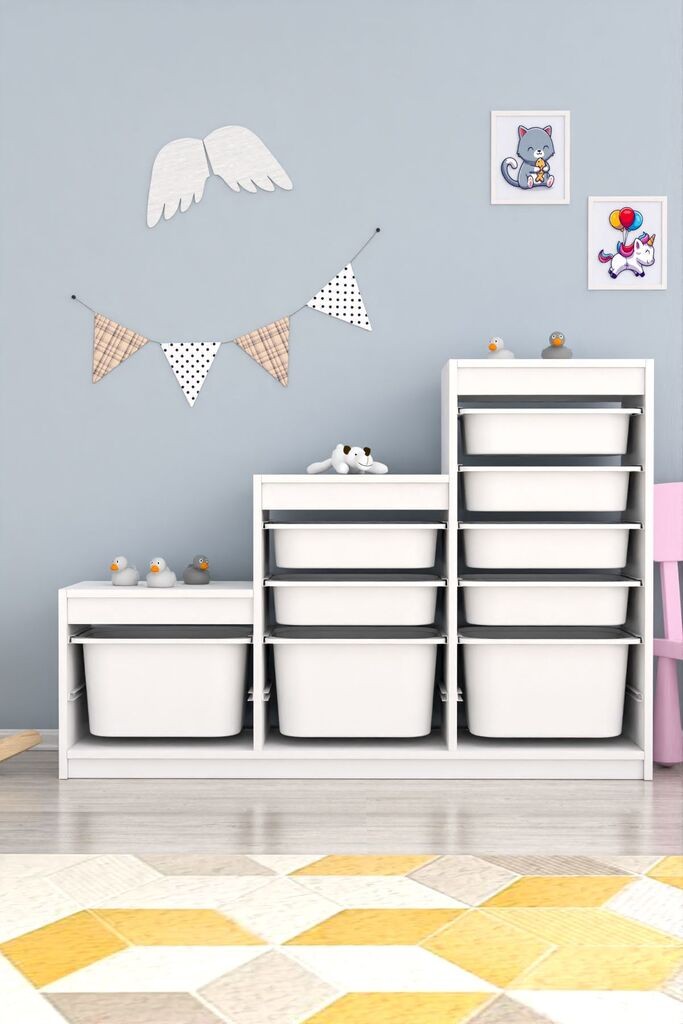 Комода Hanah Home со повеќекратна употреба, швајцарска, 132 x 93 x 30 см, бела