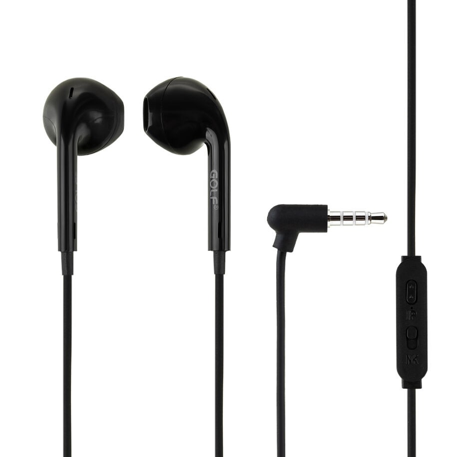 Alfa Electric Црни слушалки + микрофон 3.5mm 4-пин за мобилен телефон GF-M1