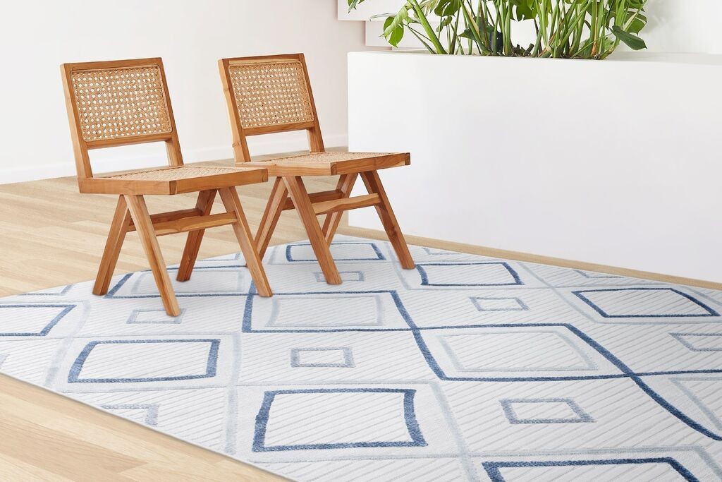 Тепих Conceptum Hypnose 65549A Песочна боја, 50x80 см, светло сина