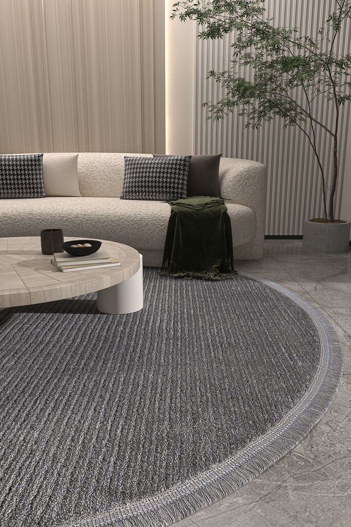 Conceptum Hypnose Carpet Vetrina 3604, O80 cm, темно сива