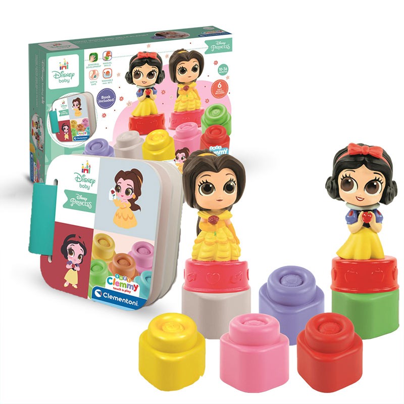 CLEMENTONI Soft Clemmy "Princess" Меки Коцки со Книга (10М+)