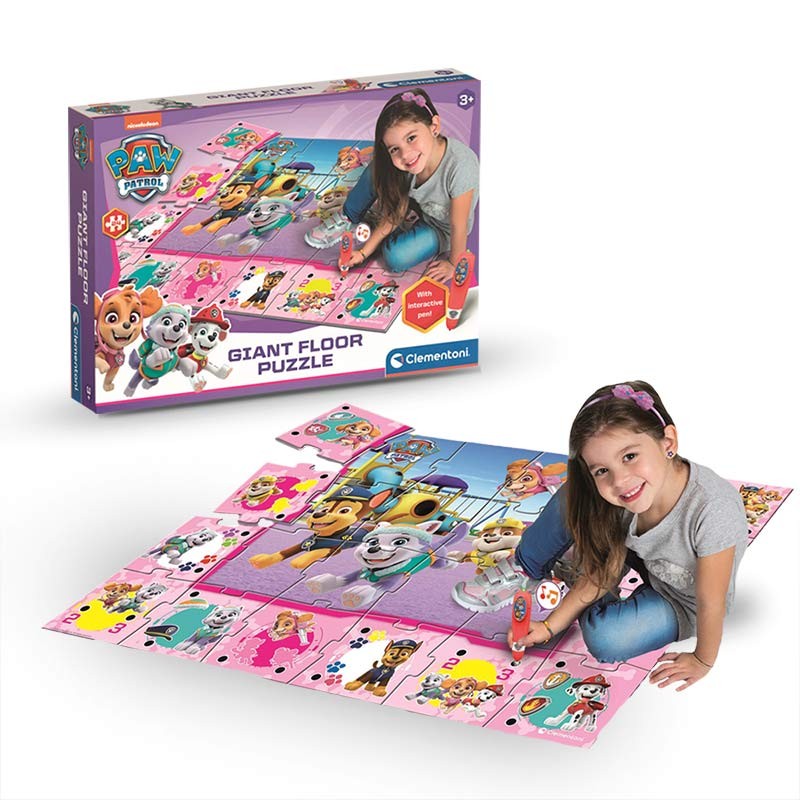 CLEMENTONI Children Puzzle"Paw Patrol Girl" Голема Интерактивна Сложувалка (3г+)