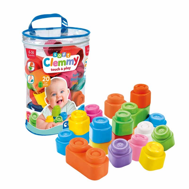 CLEMENTONI Soft Clemmy Меки Коцки Торба 20 (6-36М)