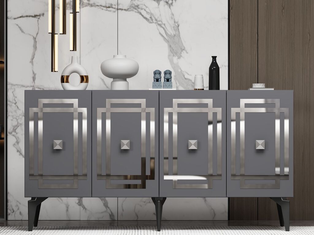 Комода Hanah Home Lotus, Антрацит