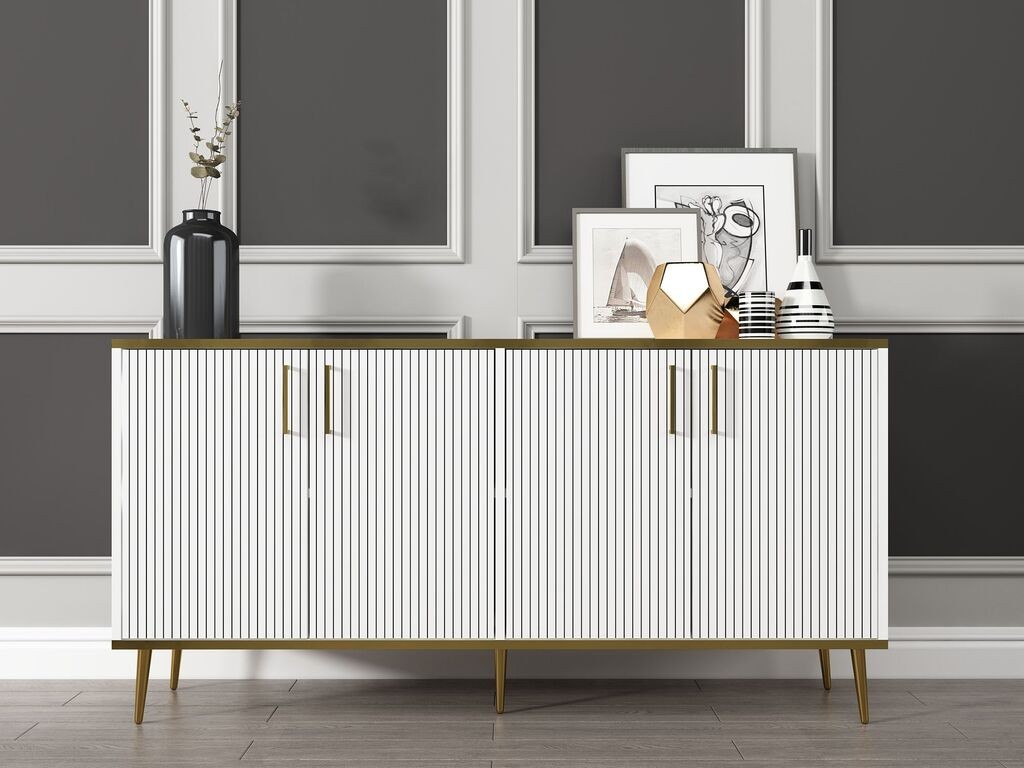 Комода Hanah Home од полиестер, бела