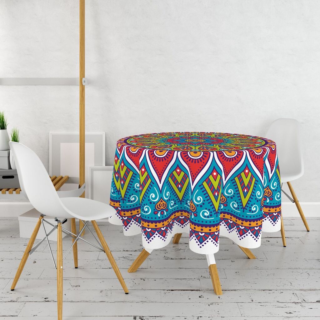 Чаршаф за маса Hermia 9, 160 см, шарен