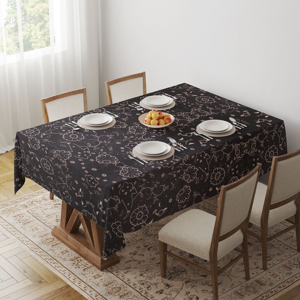 Чаршаф за маса Хермија Гравеламф1, 140x140 см, шарен