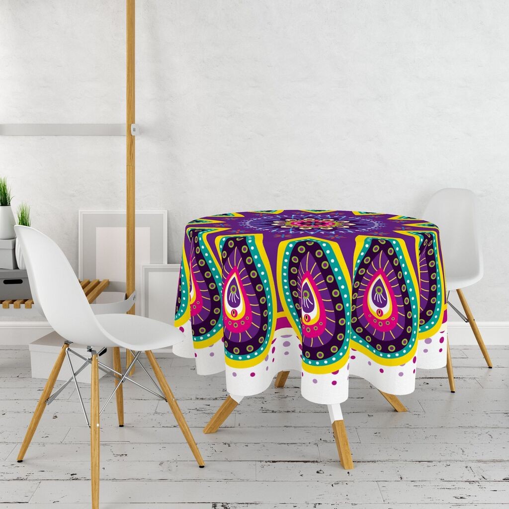 Чаршаф за маса Hermia за маса 1, 160 см, шарен