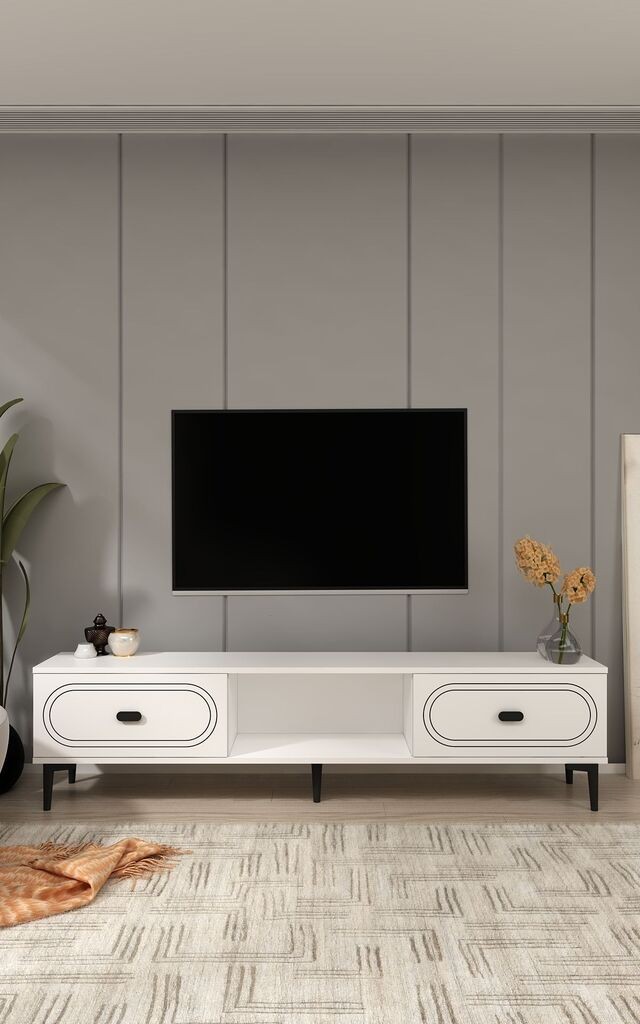 Комода за ТВ Hanah Home Weny, бела