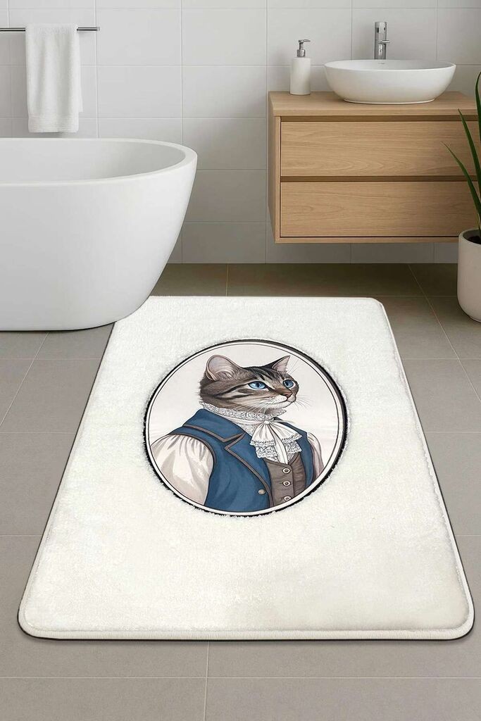 Килим за бања L'essentiel Maison Modcat, бел