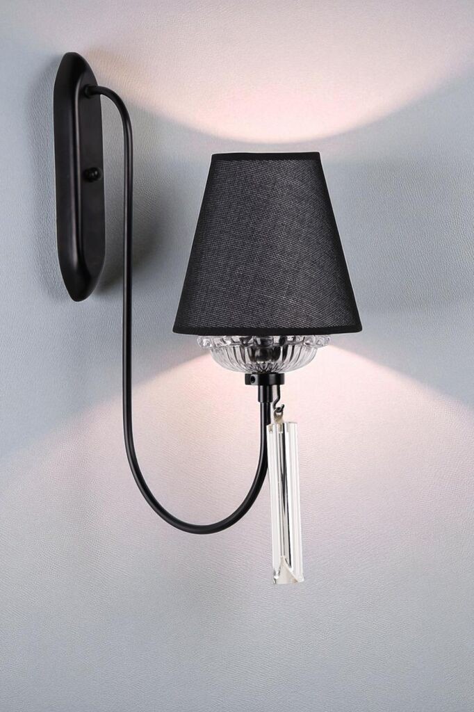 Dzидна светилка Opviq 9081-2, црна