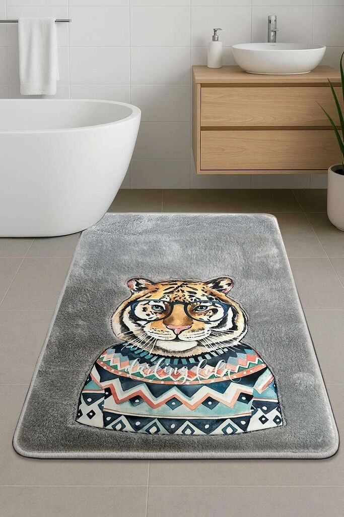 Килим за бања L'essentiel Maison Logwe, сив