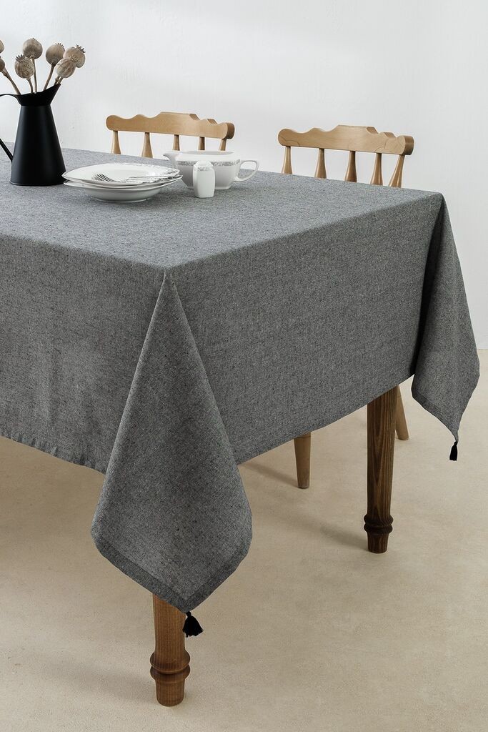 Чаршаф за маса Хермија Селенди, 150x220 см, црн