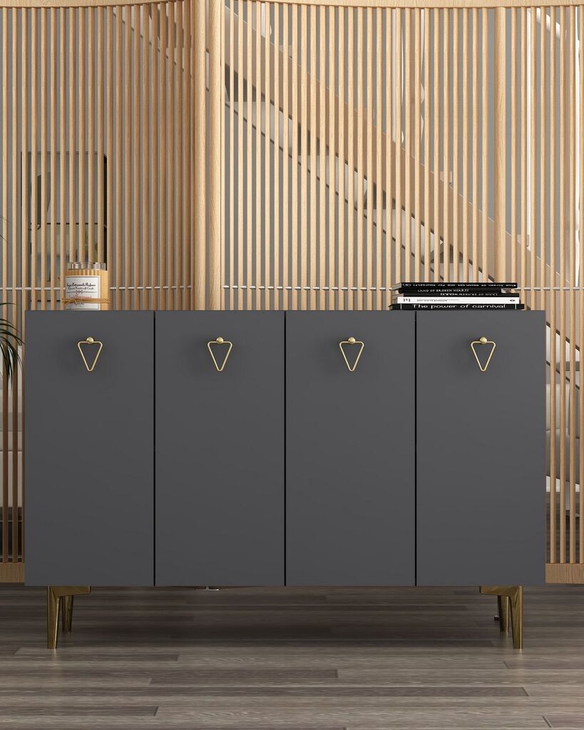 Комода Hanah Home Лејла, Антрацит