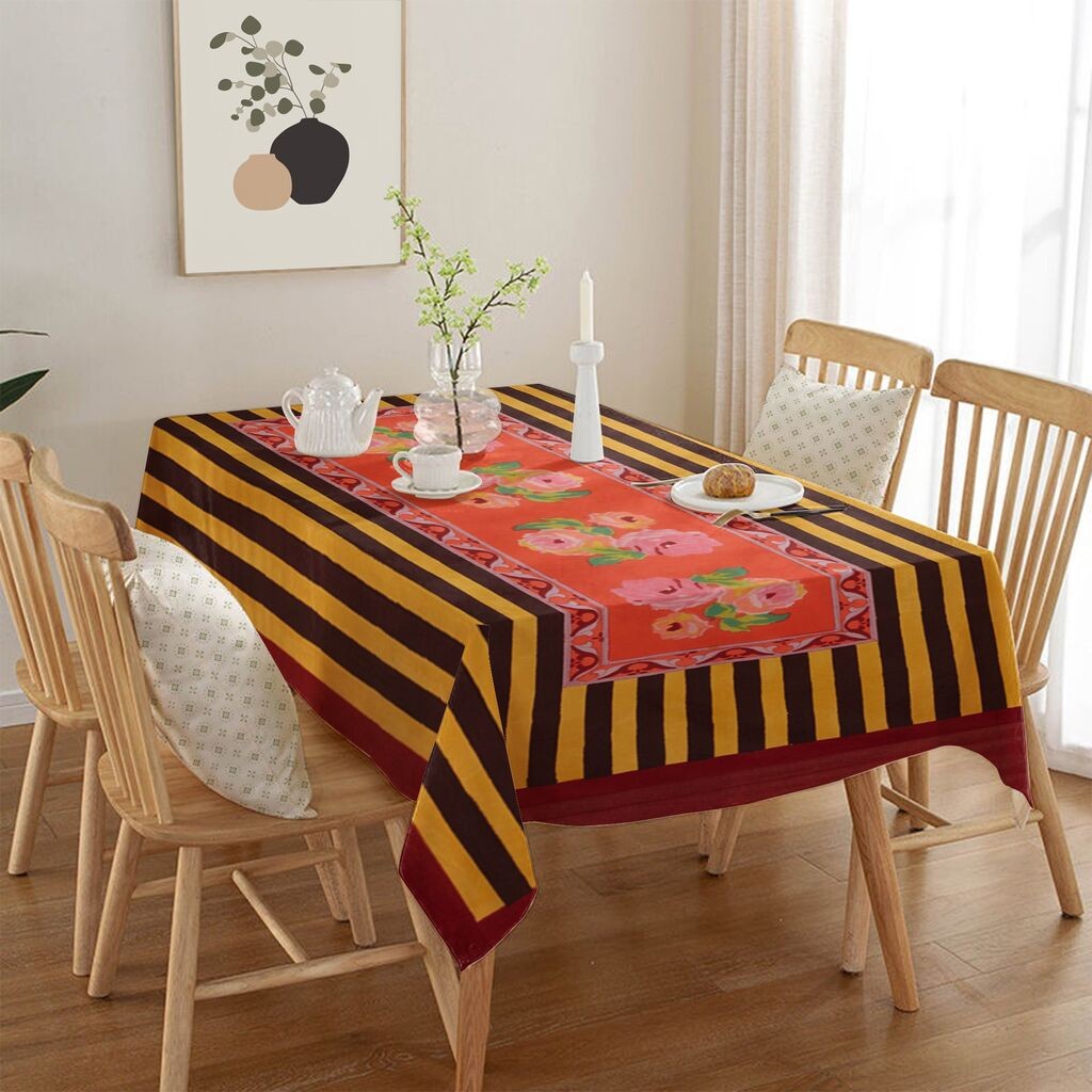 Чаршаф за маса Хермија Asr-tblclt25-7, 140x140 см, шарен