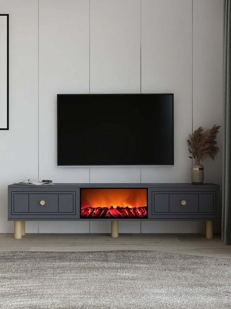 Hanah Home TV ковчег Дарио Боем Камин, антрацит