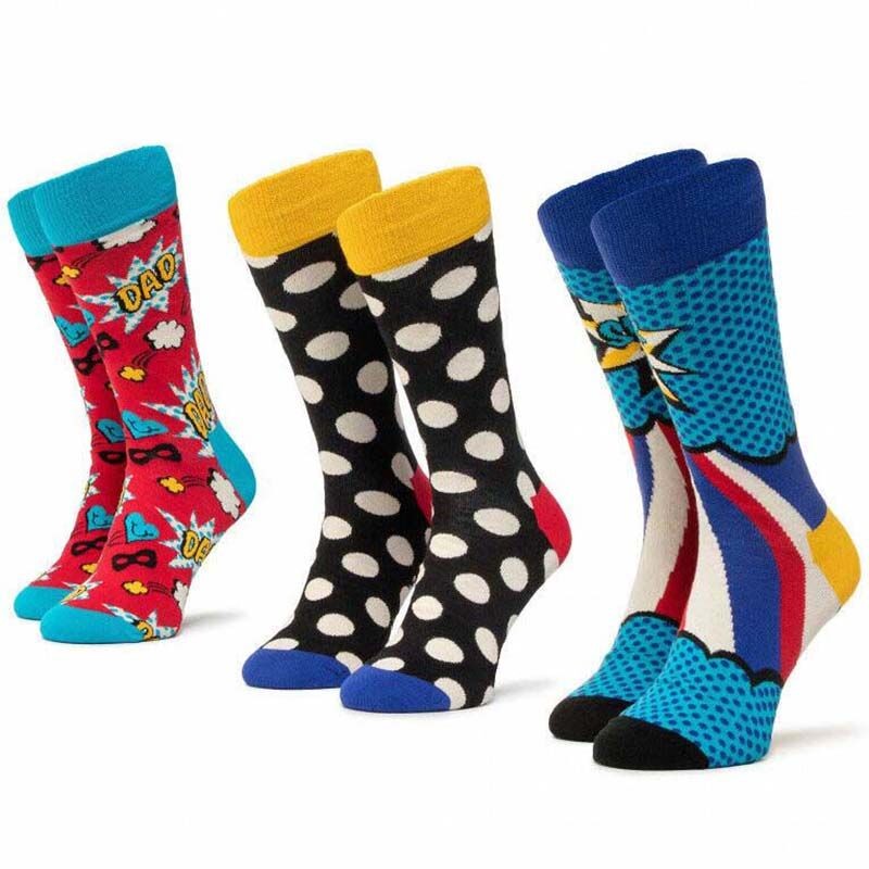 Женски чорапи Happy Socks LFS SUPER DAD, 3 пара
