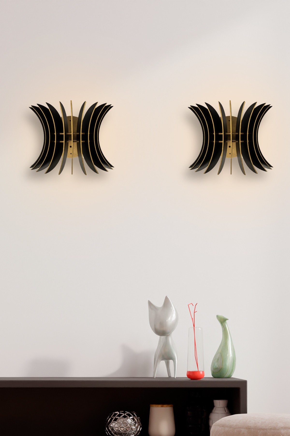 Opviq dzидна светилка E27 со штекер, црна