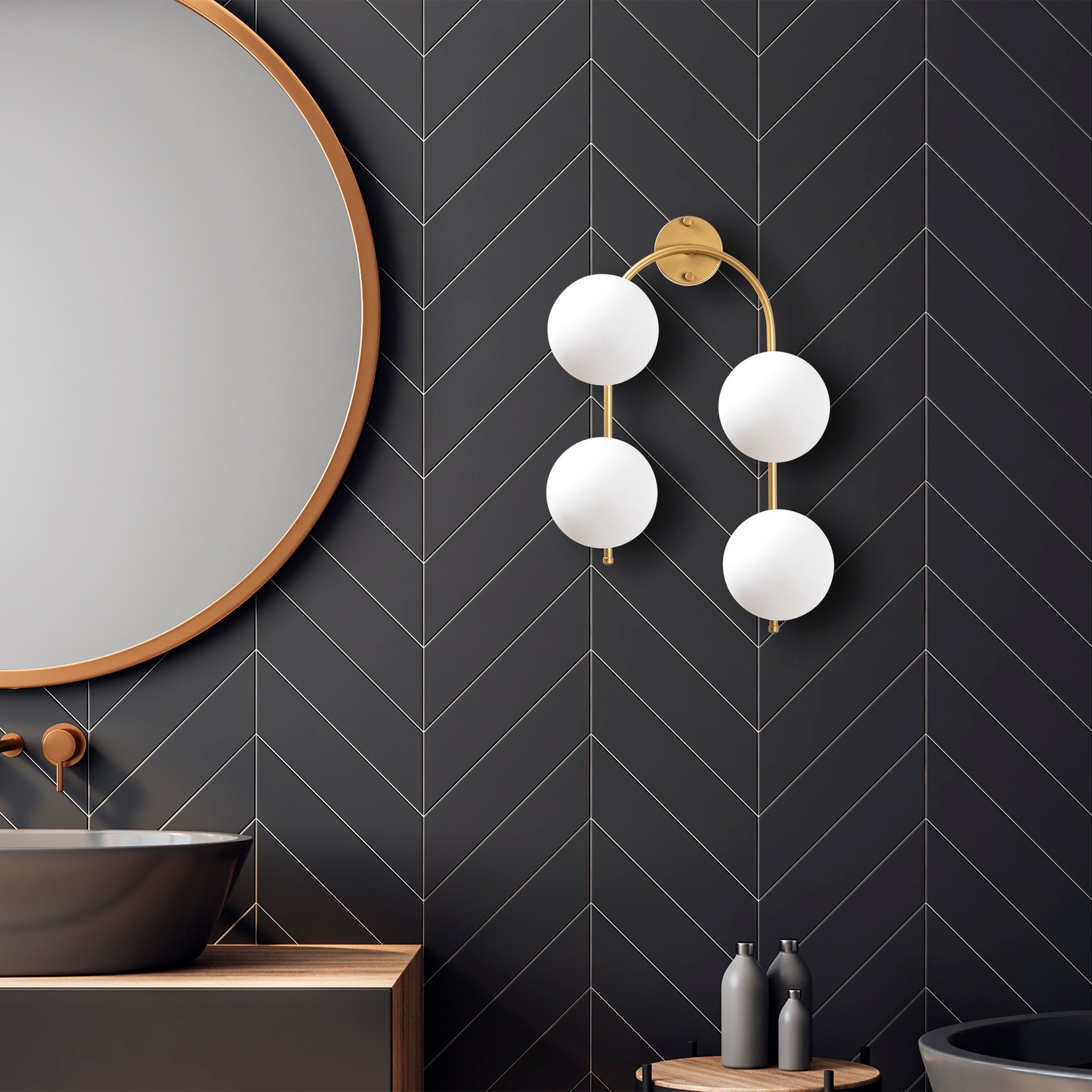 Dzидна ламба Opviq, златна