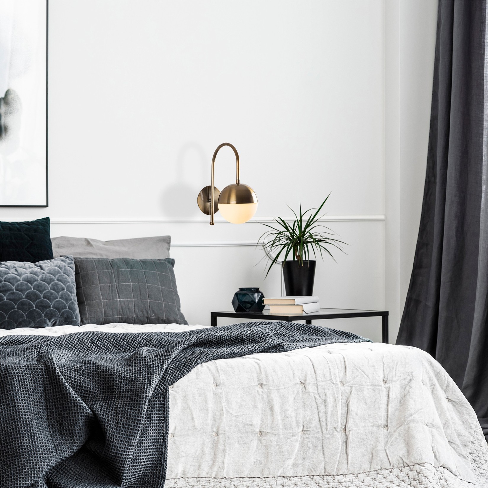 Opviq dzидна светилка E27 Max 40W, бронзена