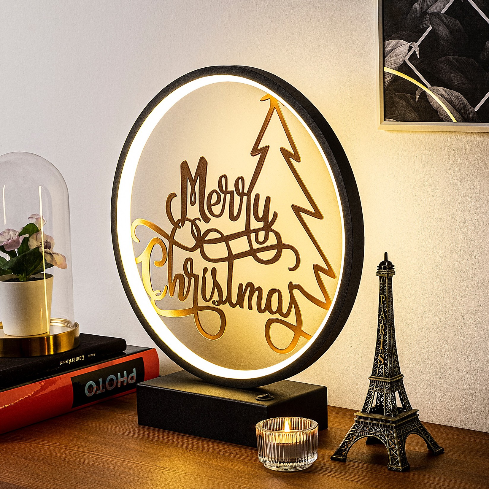 Столна ламба Opviq, црна-бакарна