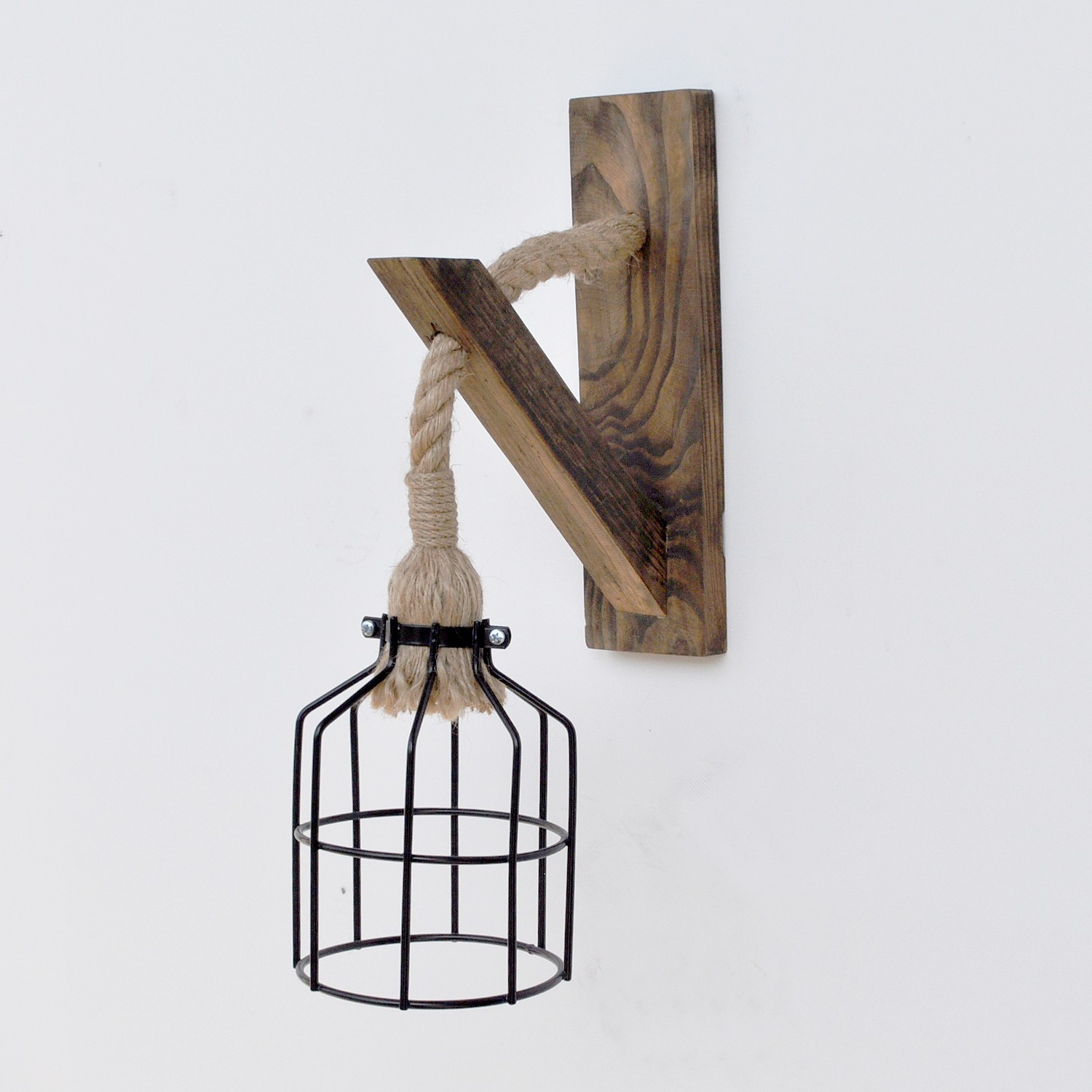 Столна ламба Opviq E27 со приклучница, црно-беж