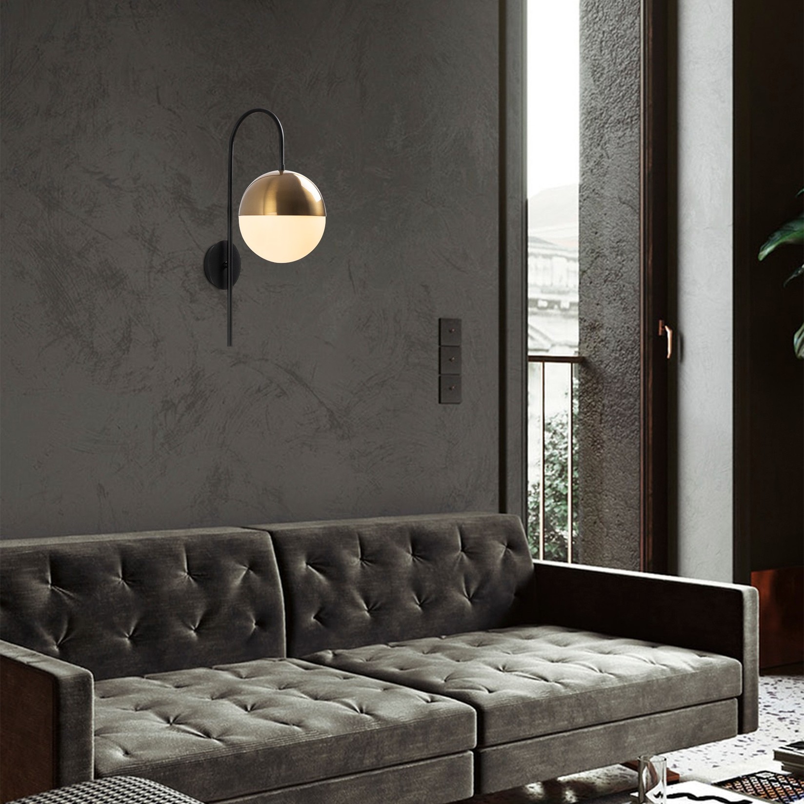 Dzидна светилка Opviq E27 со приклучок