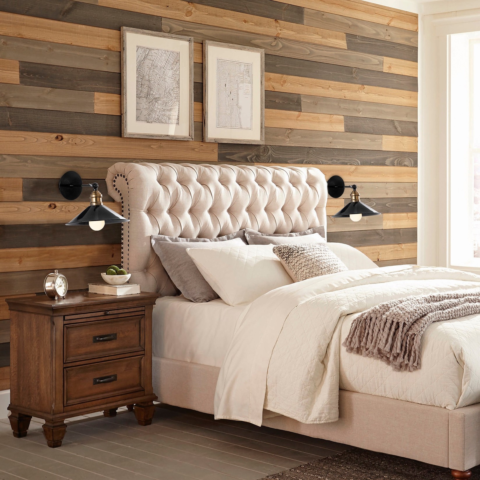 Opviq dzидна светилка E27 Max 40W, црна