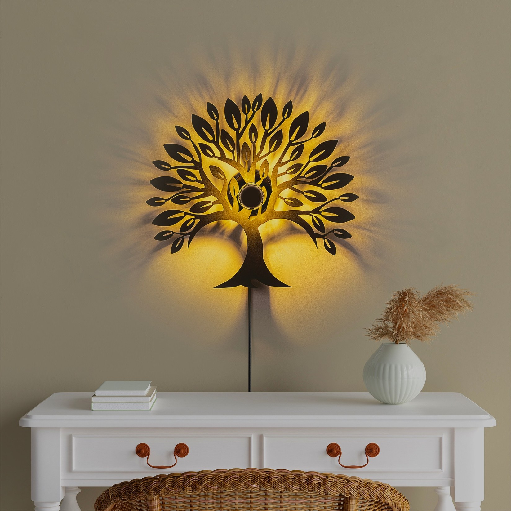 Dzидна светилка Opviq, црна