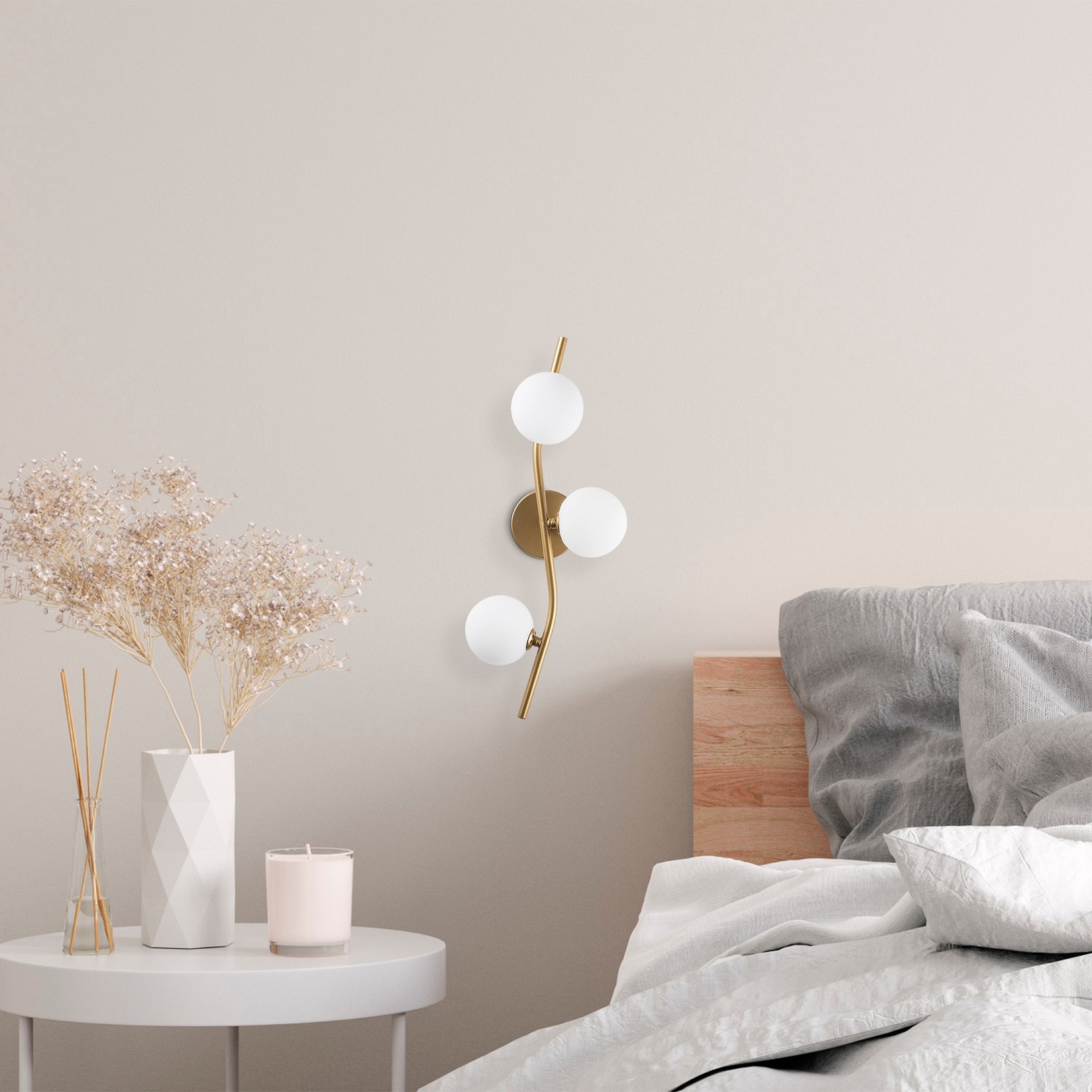 Dzидна светилка Opviq, бронзена