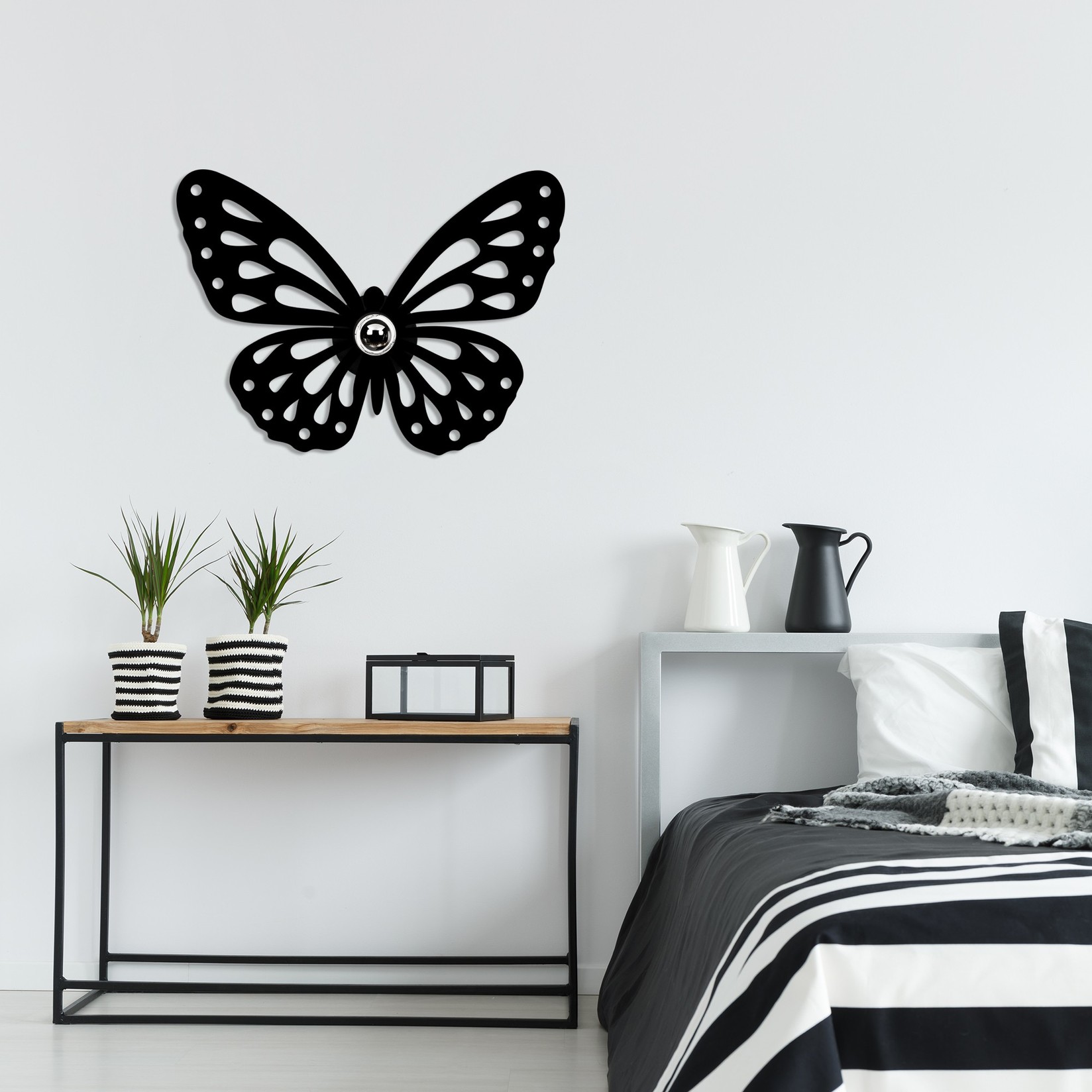 Детска dzидна ламба Opviq со приклучок E27, црна