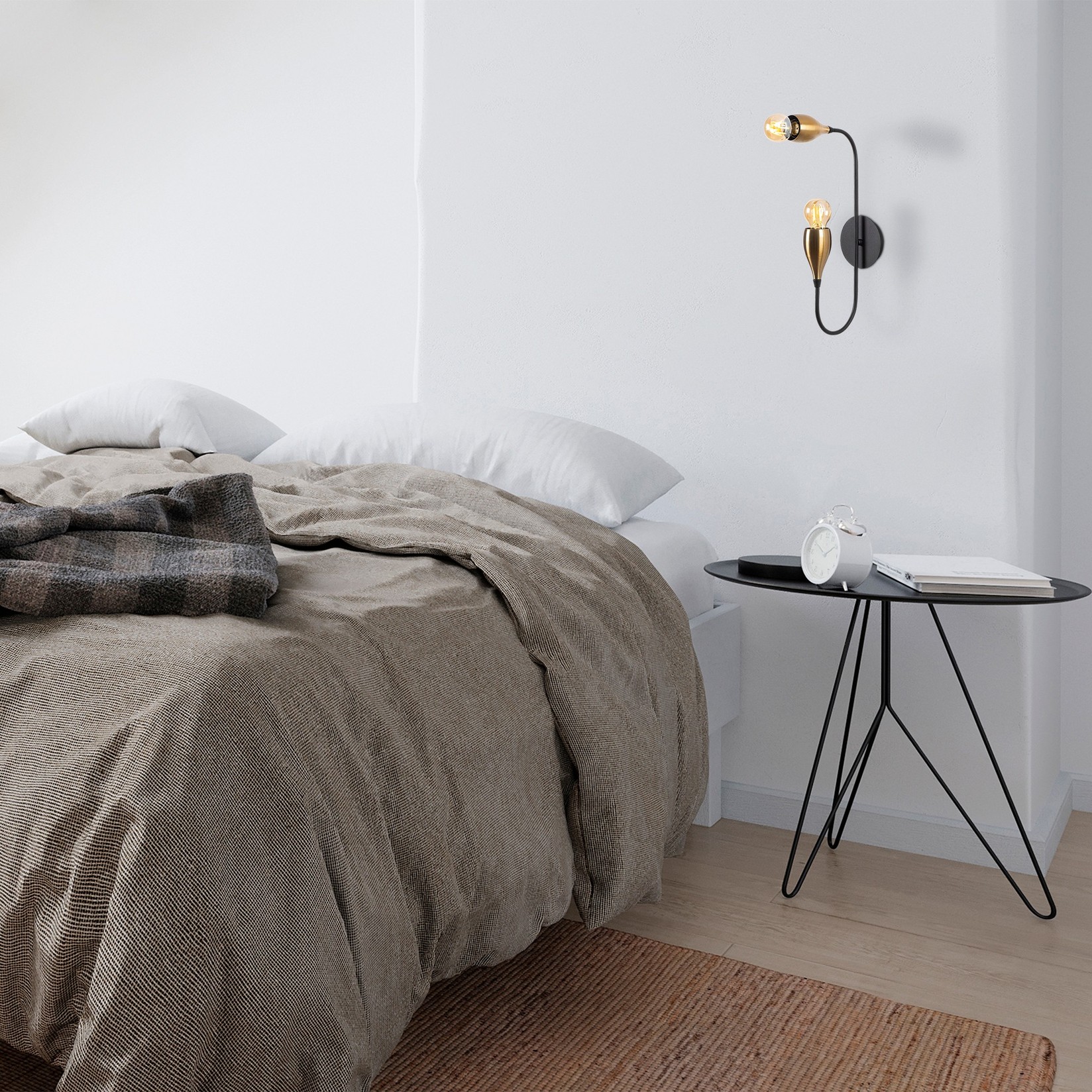 Opviq dzидна светилка 2 x E27 Max 40, сива