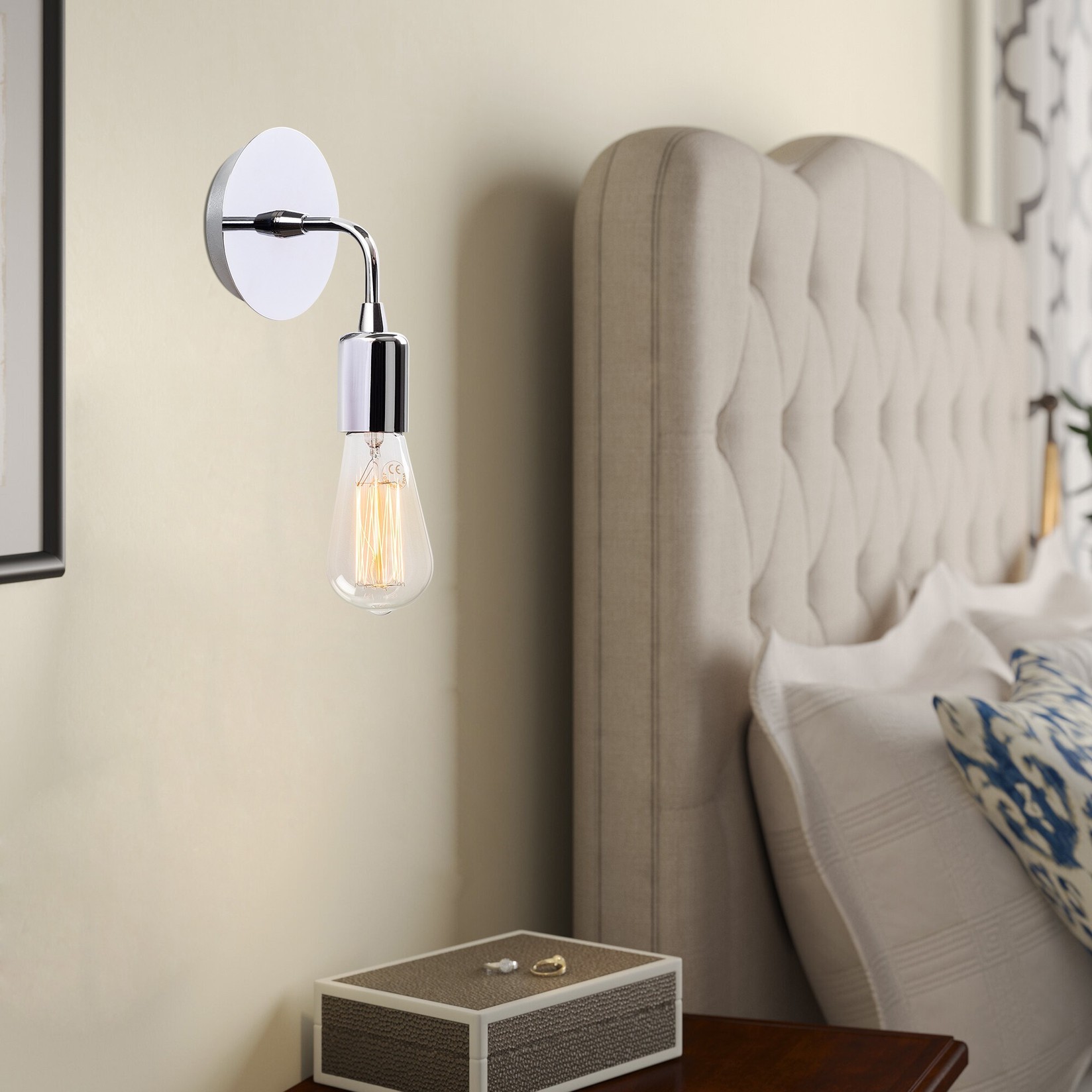 Opviq dzидна светилка E27 Max 40W, сива