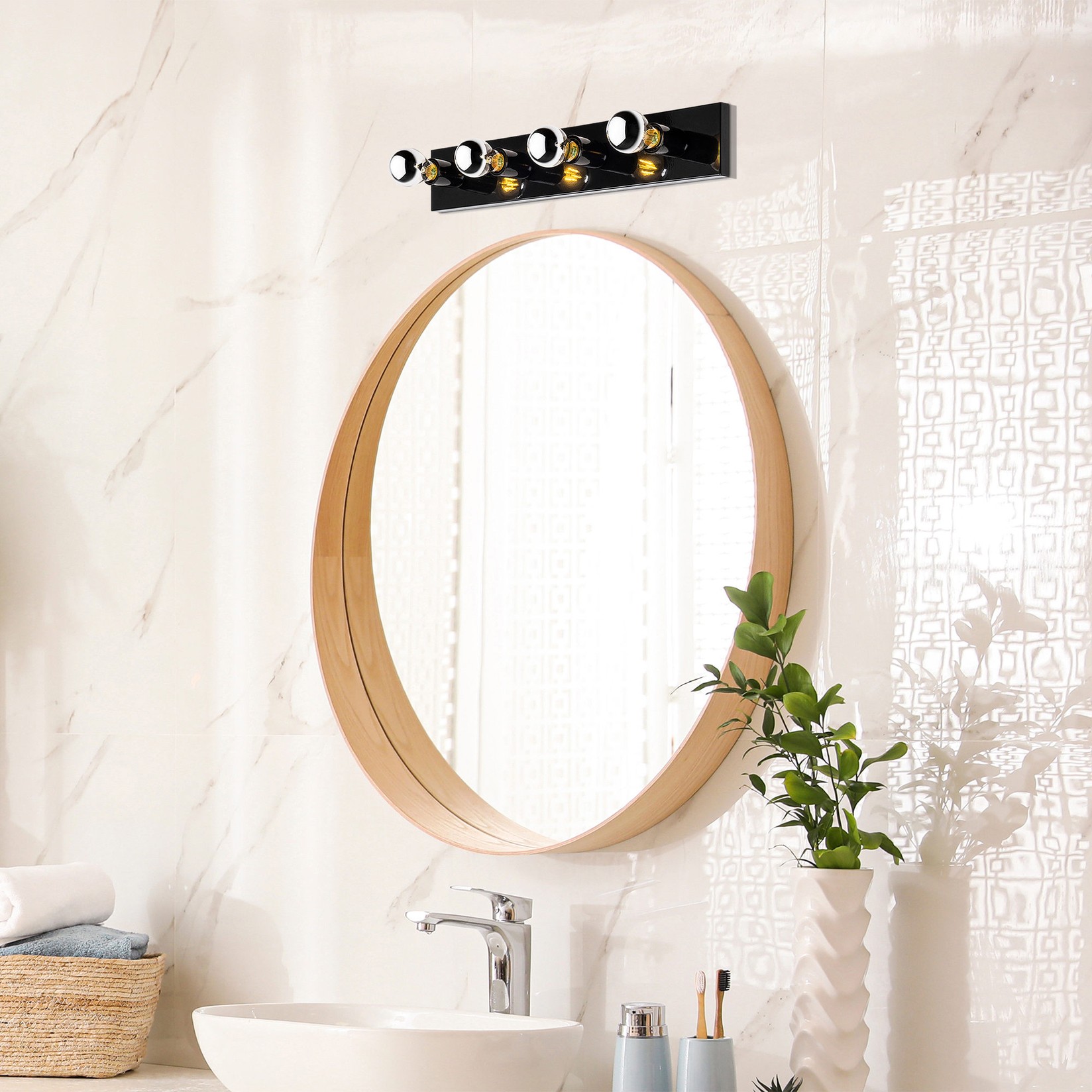 Opviq dzидна светилка E27 Max 40W, црна