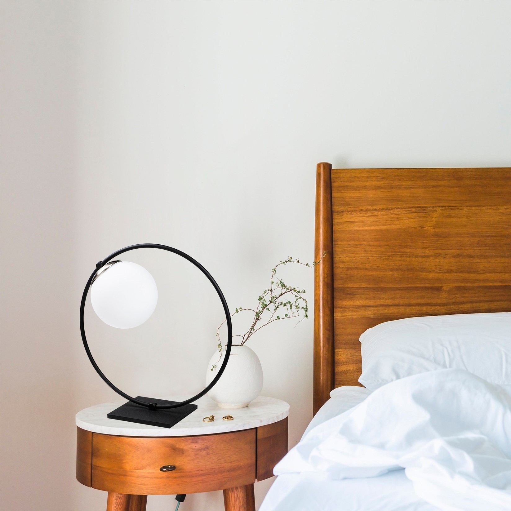 Столна ламба Opviq E27 Max 40W, црно-бела