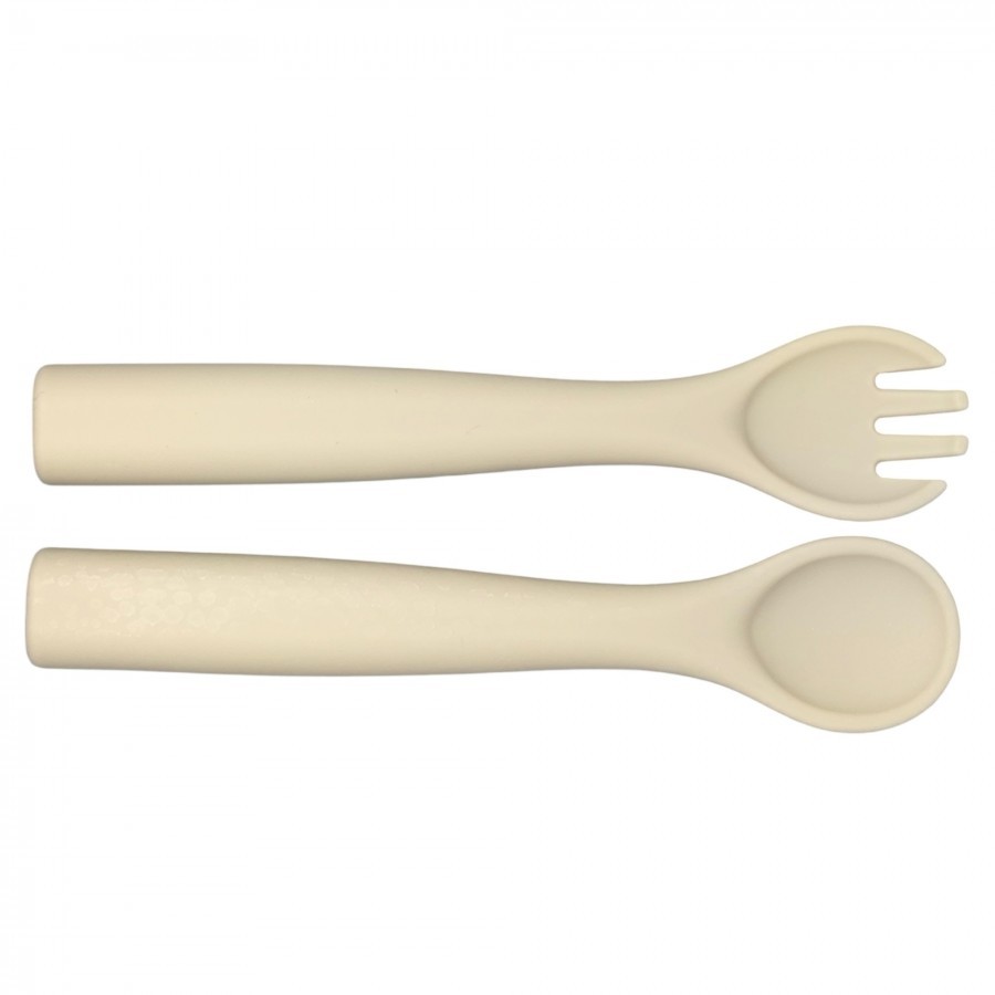 JUNGLE Прибор за јадење лажица и вилушка силикон 4м+ кафена 31001324 jungle