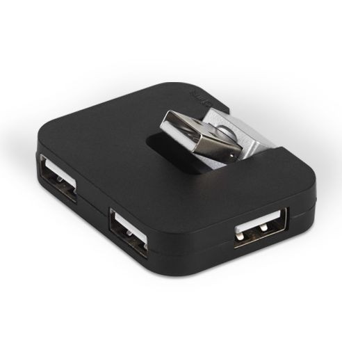 PUBLIK Разделник, Со 4 Усб Излеза, Gizmo, 37.790.10, 5.2*4.1*1цм, Црна