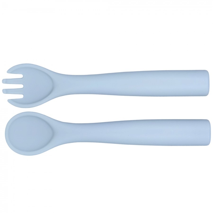 JUNGLE Прибор за јадење лажица и вилушка силикон 4м+ сива 31001326 jungle