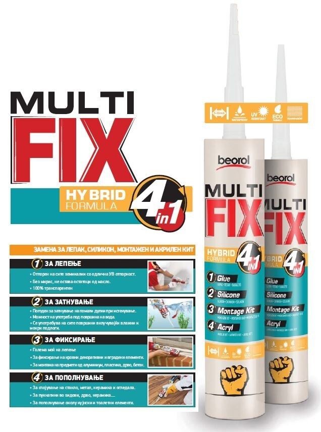 Beorol Multifix Hybrid транспарентен 290мл