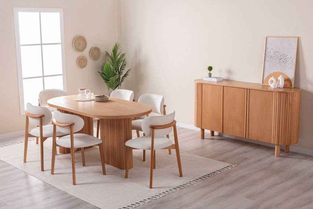 Конзолна маса Hanah Home Lugias, 180 x 90 x 40 см, даб