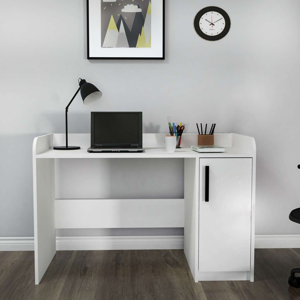 Биро Hanah Home Luses, 123,6x83x60 см, бело