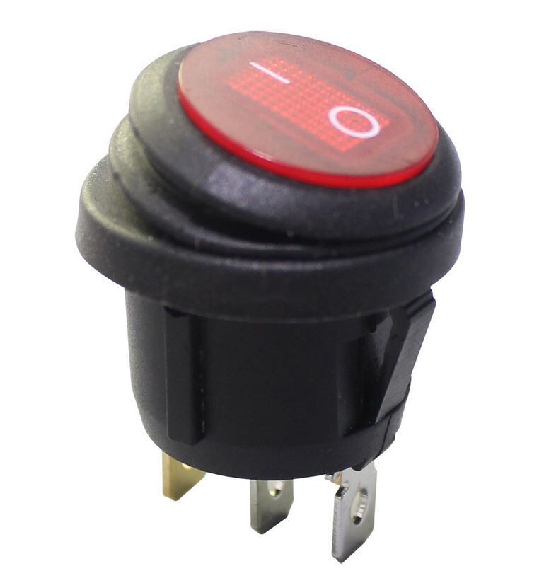 Alfa Electric Прекинувач 0-1.6A 2+1 кон. црвен + SS водоотпорен 220V PR-98