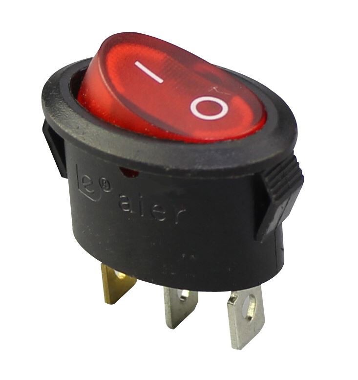 Alfa Electric Прекинувач 0-1.6A 2+1 кон. елипсаст црвен + SS 220V PR-99