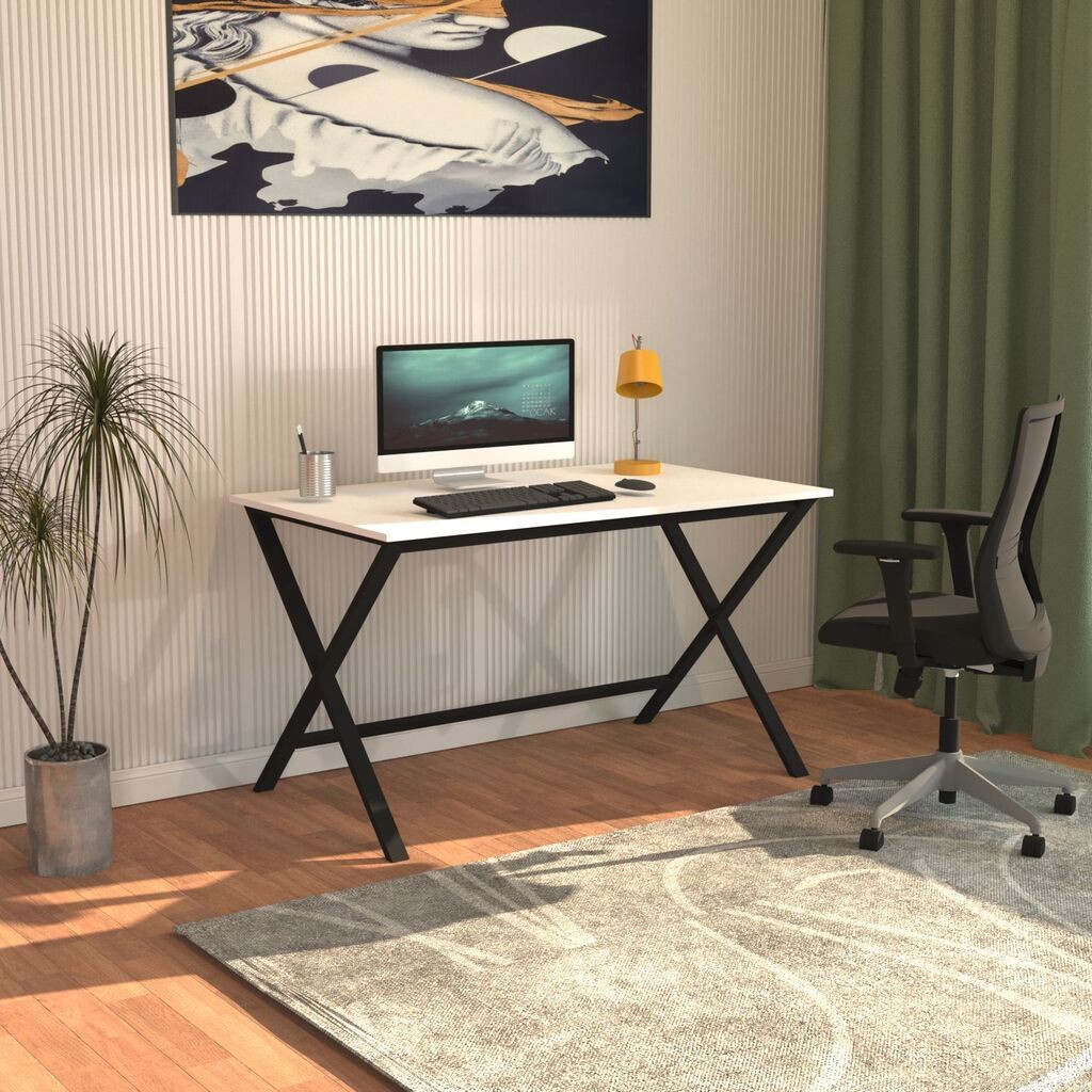 Биро Hanah Home Elite, 120x70x77 см, бело