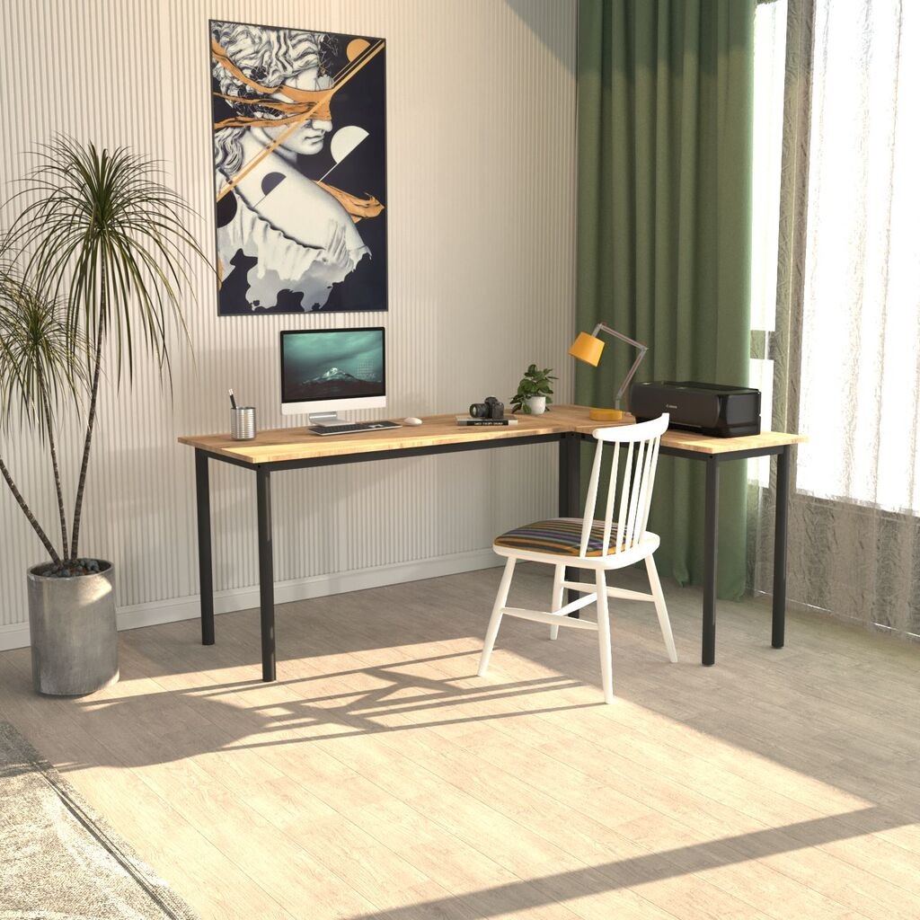 Ханах Домашна Биро Viva L, 150x120x74,8 см, Бела