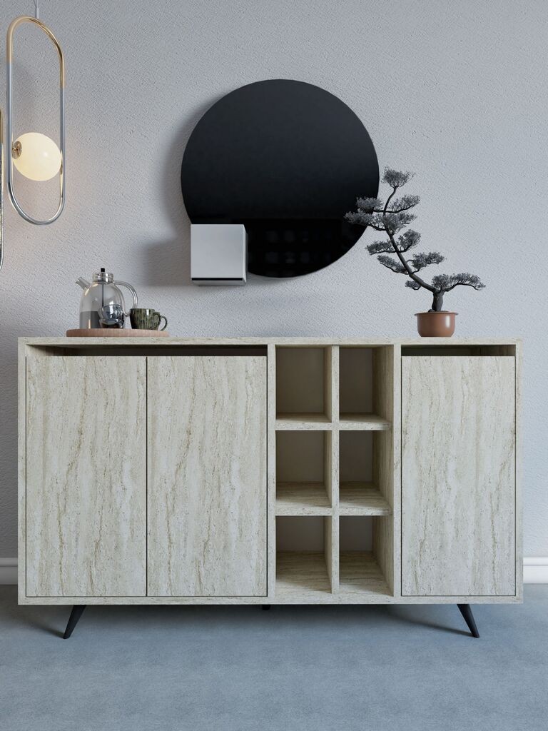 Конзолна маса Hanah Home Seria, 140x86x40 см, беж