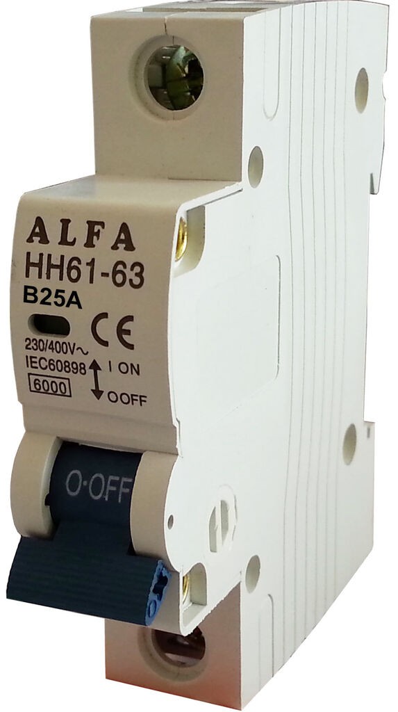 Alfa Electric Автоматски осигурач 1P 25A ХХ61-63 Б25A 1П