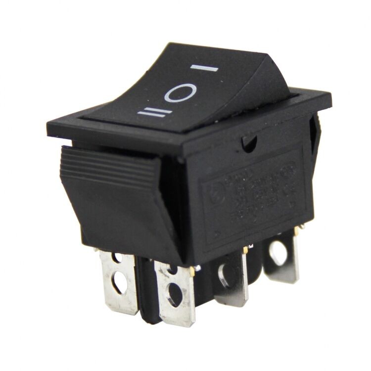 Alfa Electric Прекинувач 1-0-2 15A 6 кон. црн, 220V 108 ПР-09