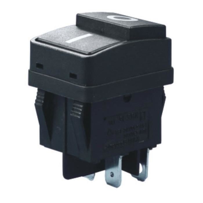 Alfa Electric Прекинувач 0-1 15A 4 кон. правоаголен, за машини, црна боја ПР-114