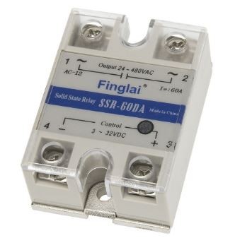 Alfa Electric Солид стејт реле 60A 480V AC 3–32V DC 1.9KW SSRF-2-60DA